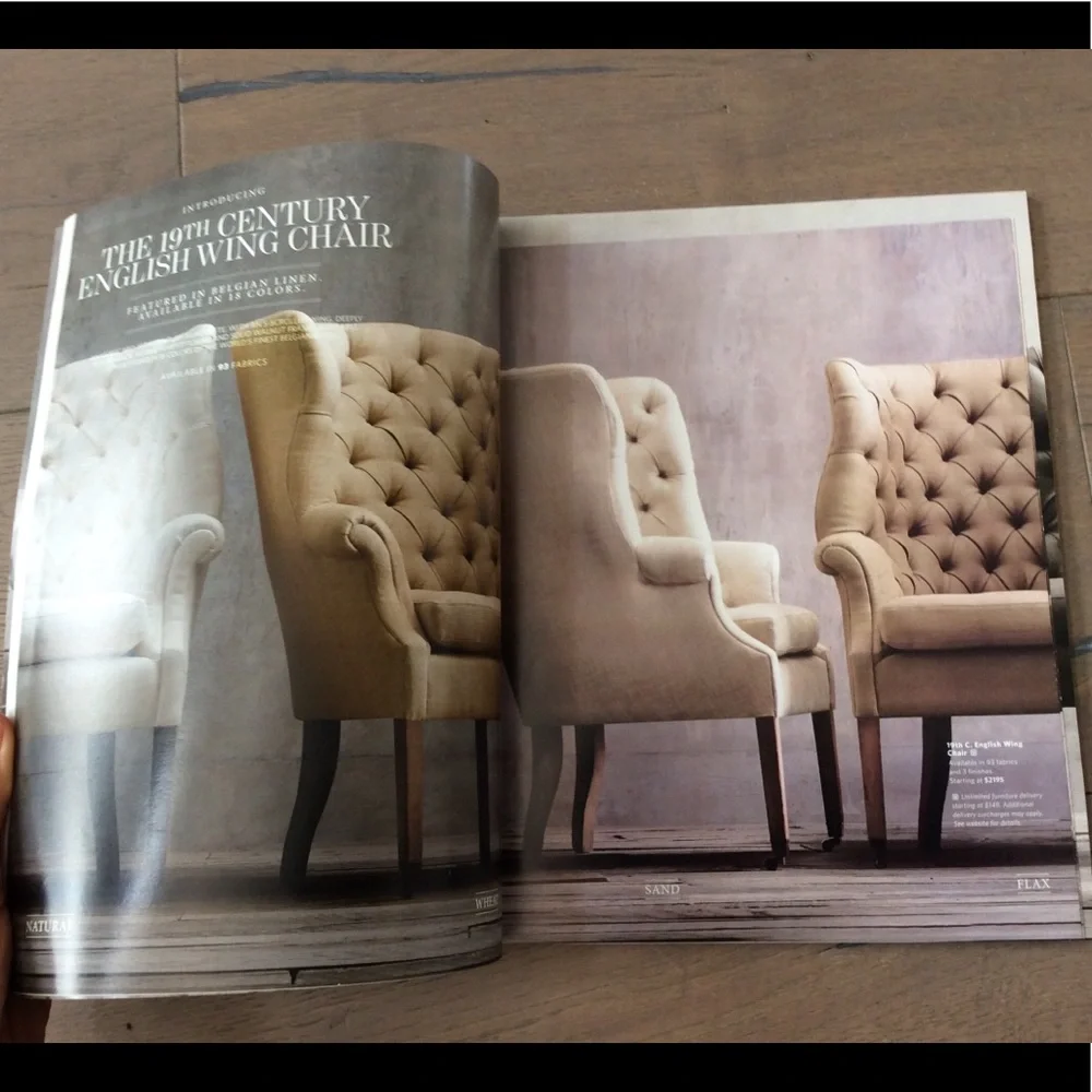 RH restoration hardware catalog table look book